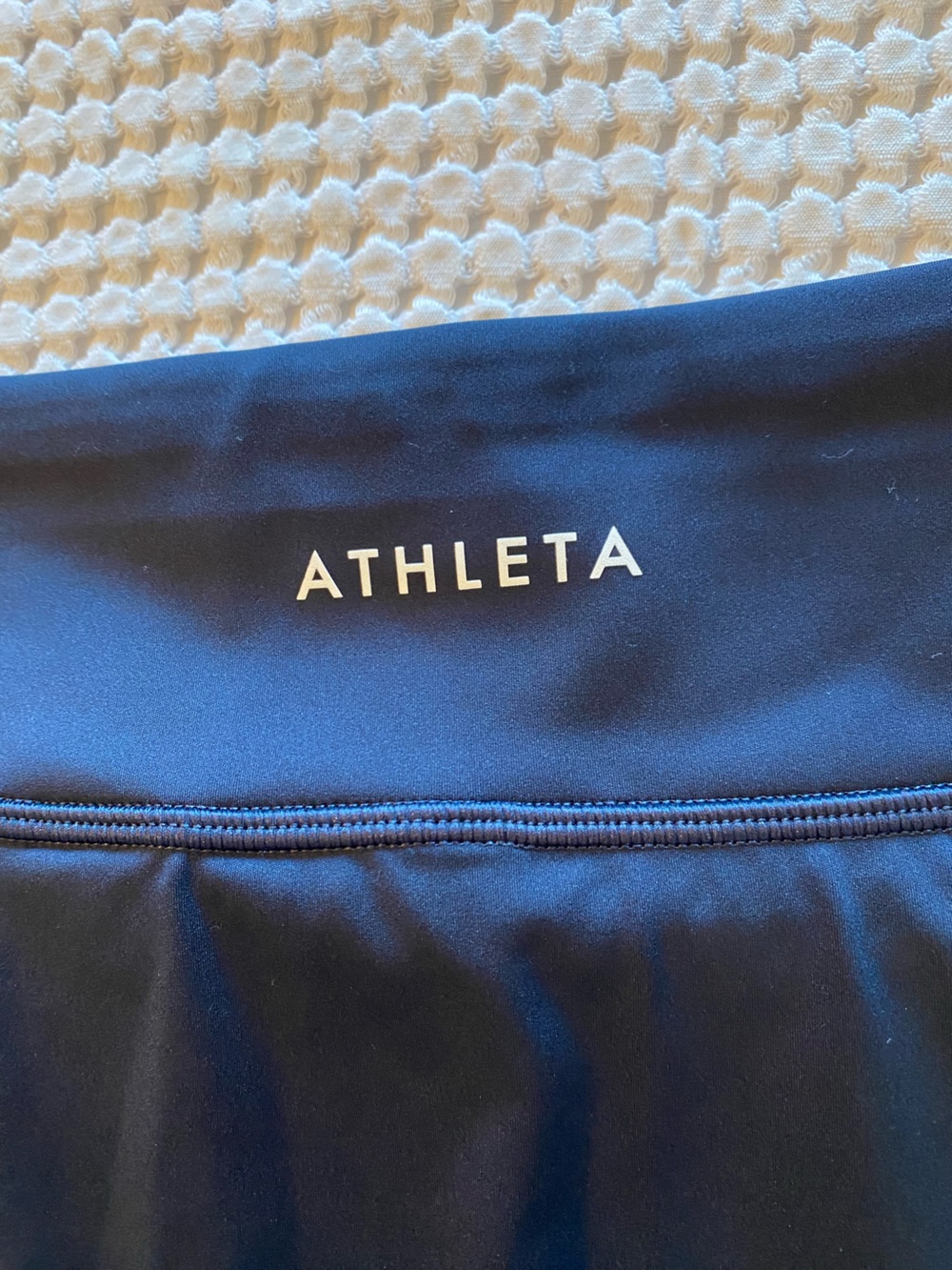 Athleta Crosscourt High Rise Tipped 14" Skort Navy & White Medium - Picture 9 of 9